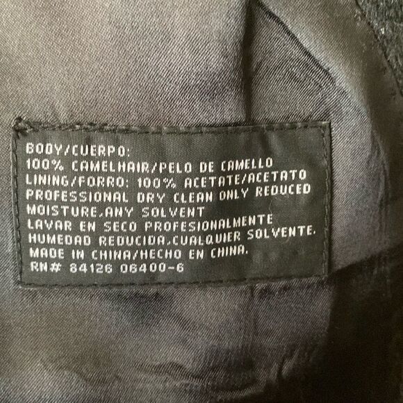 Stafford 42S 100% Camel Hair Career Suit Sport Jacket Blazer Charcoal 2 Button - Picture 6 of 7